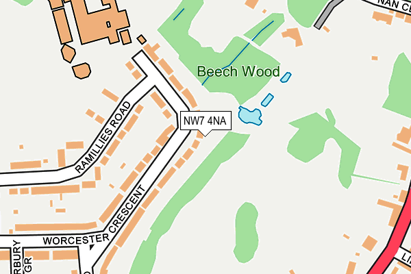 NW7 4NA map - OS OpenMap – Local (Ordnance Survey) NW7 4NA map - OS OpenMap – Local (Ordnance Survey)