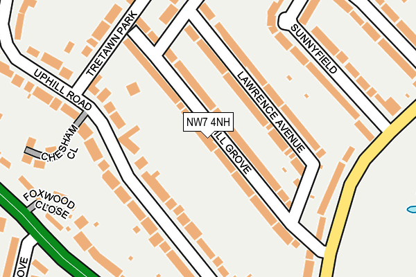 NW7 4NH map - OS OpenMap – Local (Ordnance Survey) NW7 4NH map - OS OpenMap – Local (Ordnance Survey)