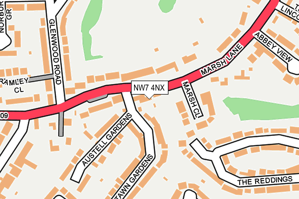 NW7 4NX map - OS OpenMap – Local (Ordnance Survey) NW7 4NX map - OS OpenMap – Local (Ordnance Survey)