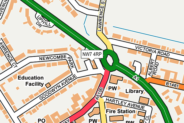 NW7 4RP map - OS OpenMap – Local (Ordnance Survey) NW7 4RP map - OS OpenMap – Local (Ordnance Survey)