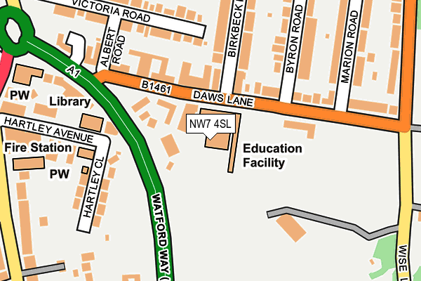 NW7 4SL map - OS OpenMap – Local (Ordnance Survey) NW7 4SL map - OS OpenMap – Local (Ordnance Survey)
