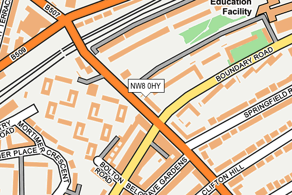NW8 0HY map - OS OpenMap – Local (Ordnance Survey) NW8 0HY map - OS OpenMap – Local (Ordnance Survey)