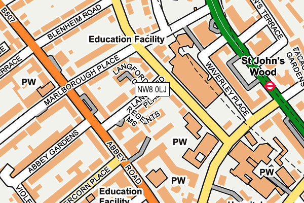 NW8 0LJ map - OS OpenMap – Local (Ordnance Survey) NW8 0LJ map - OS OpenMap – Local (Ordnance Survey)