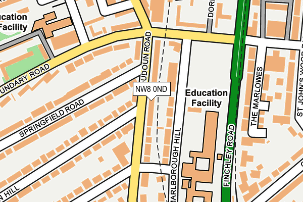 NW8 0ND map - OS OpenMap – Local (Ordnance Survey) NW8 0ND map - OS OpenMap – Local (Ordnance Survey)