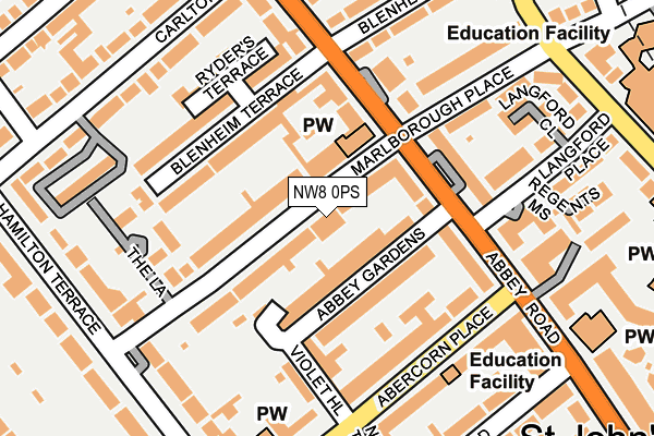 NW8 0PS map - OS OpenMap – Local (Ordnance Survey)