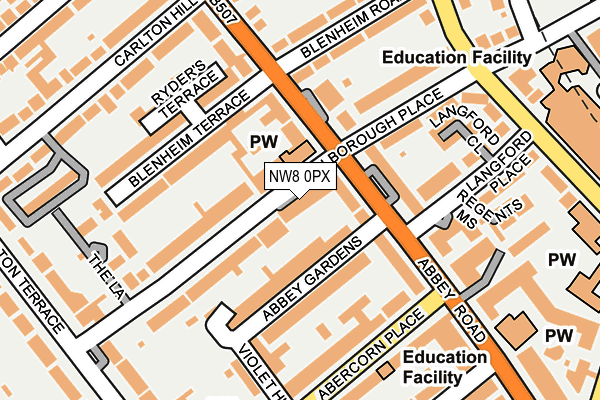 NW8 0PX map - OS OpenMap – Local (Ordnance Survey) NW8 0PX map - OS OpenMap – Local (Ordnance Survey)