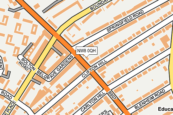 NW8 0QH map - OS OpenMap – Local (Ordnance Survey) NW8 0QH map - OS OpenMap – Local (Ordnance Survey)
