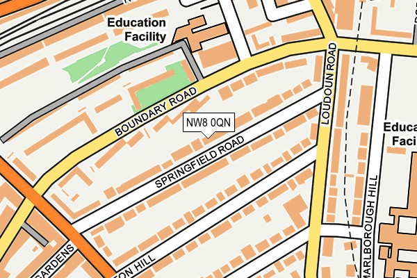 NW8 0QN map - OS OpenMap – Local (Ordnance Survey)