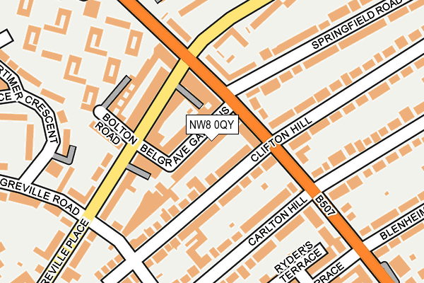 NW8 0QY map - OS OpenMap – Local (Ordnance Survey) NW8 0QY map - OS OpenMap – Local (Ordnance Survey)