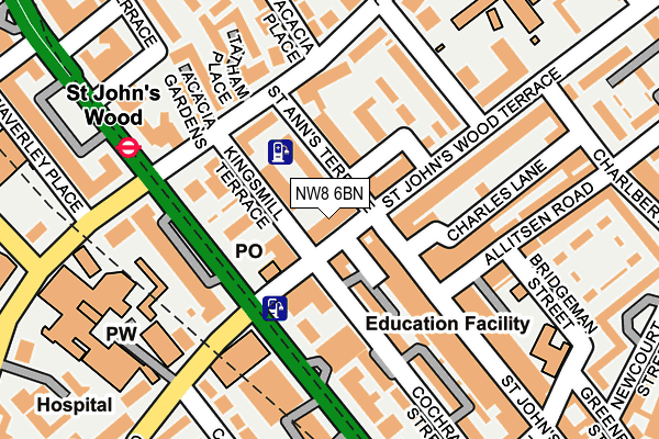 NW8 6BN map - OS OpenMap – Local (Ordnance Survey) NW8 6BN map - OS OpenMap – Local (Ordnance Survey)