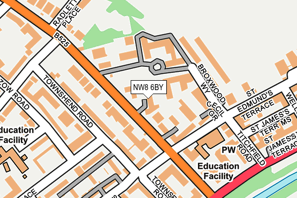 NW8 6BY map - OS OpenMap – Local (Ordnance Survey) NW8 6BY map - OS OpenMap – Local (Ordnance Survey)
