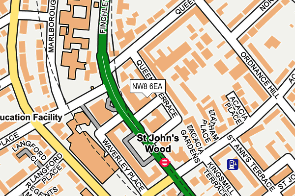NW8 6EA map - OS OpenMap – Local (Ordnance Survey) NW8 6EA map - OS OpenMap – Local (Ordnance Survey)