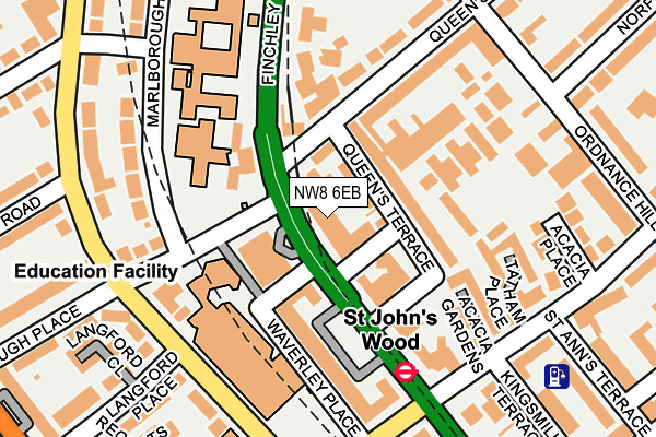 NW8 6EB map - OS OpenMap – Local (Ordnance Survey) NW8 6EB map - OS OpenMap – Local (Ordnance Survey)