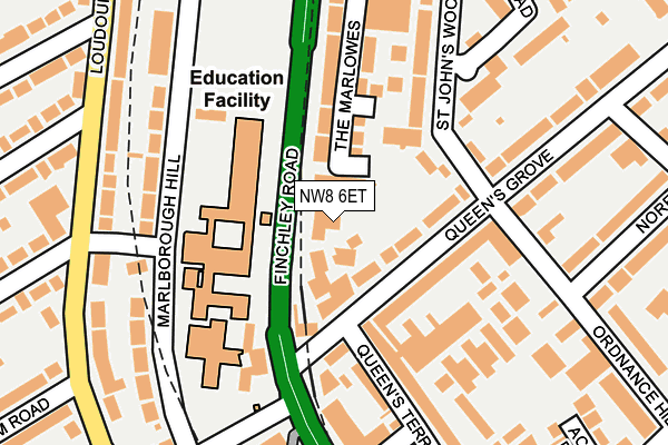 NW8 6ET map - OS OpenMap – Local (Ordnance Survey) NW8 6ET map - OS OpenMap – Local (Ordnance Survey)