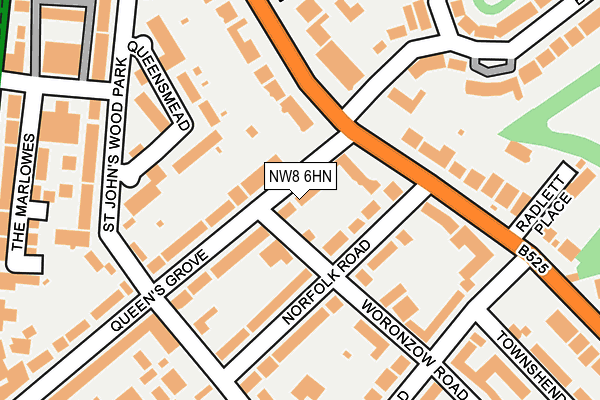 NW8 6HN map - OS OpenMap – Local (Ordnance Survey) NW8 6HN map - OS OpenMap – Local (Ordnance Survey)