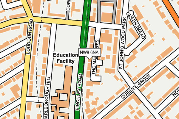 NW8 6NA map - OS OpenMap – Local (Ordnance Survey)