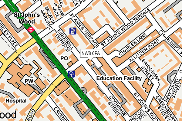 NW8 6PA map - OS OpenMap – Local (Ordnance Survey) NW8 6PA map - OS OpenMap – Local (Ordnance Survey)