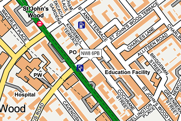 NW8 6PB map - OS OpenMap – Local (Ordnance Survey) NW8 6PB map - OS OpenMap – Local (Ordnance Survey)