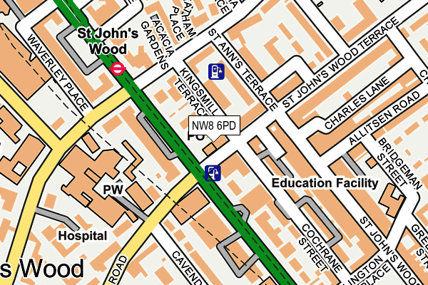 NW8 6PD map - OS OpenMap – Local (Ordnance Survey) NW8 6PD map - OS OpenMap – Local (Ordnance Survey)