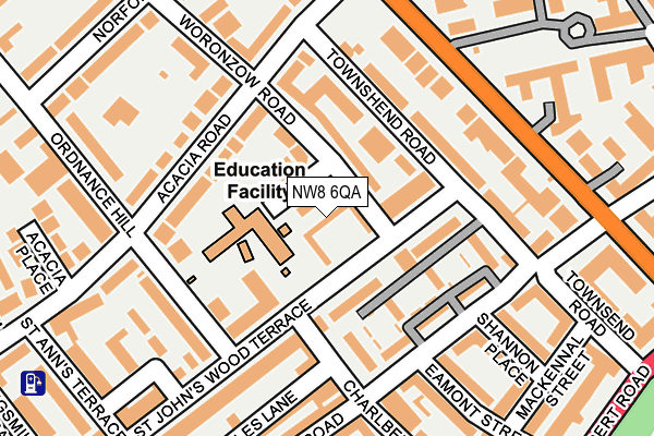 NW8 6QA map - OS OpenMap – Local (Ordnance Survey) NW8 6QA map - OS OpenMap – Local (Ordnance Survey)