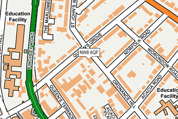 NW8 6QF map - OS OpenMap – Local (Ordnance Survey) NW8 6QF map - OS OpenMap – Local (Ordnance Survey)