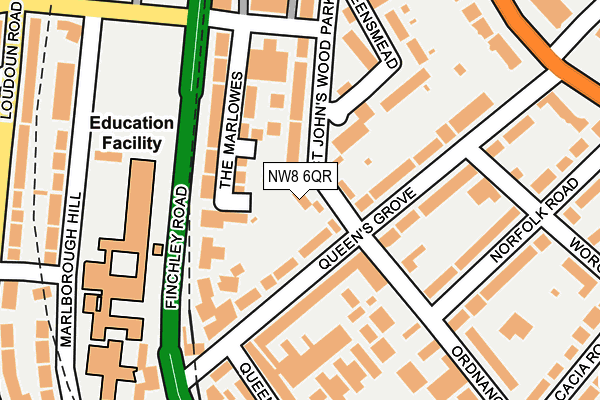 NW8 6QR map - OS OpenMap – Local (Ordnance Survey) NW8 6QR map - OS OpenMap – Local (Ordnance Survey)