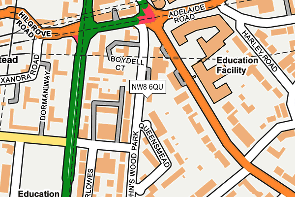 NW8 6QU map - OS OpenMap – Local (Ordnance Survey)
