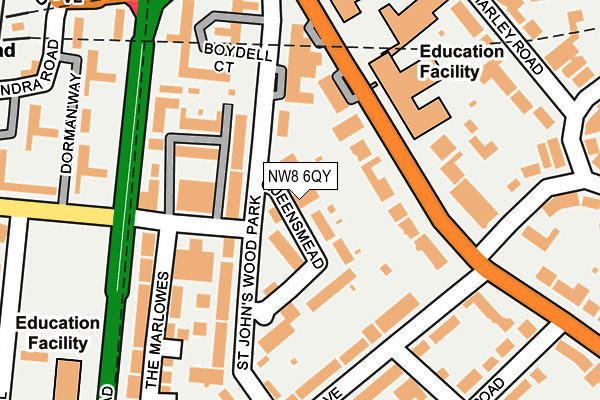 NW8 6QY map - OS OpenMap – Local (Ordnance Survey)