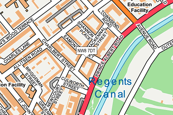 NW8 7DT map - OS OpenMap – Local (Ordnance Survey) NW8 7DT map - OS OpenMap – Local (Ordnance Survey)