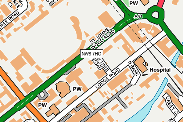 NW8 7HG map - OS OpenMap – Local (Ordnance Survey) NW8 7HG map - OS OpenMap – Local (Ordnance Survey)