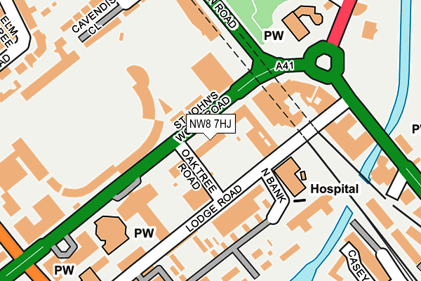 NW8 7HJ map - OS OpenMap – Local (Ordnance Survey) NW8 7HJ map - OS OpenMap – Local (Ordnance Survey)