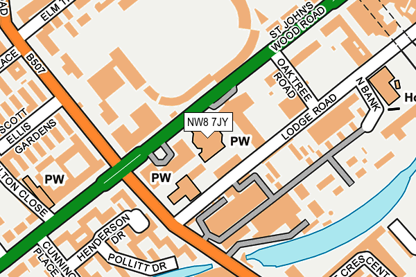 NW8 7JY map - OS OpenMap – Local (Ordnance Survey) NW8 7JY map - OS OpenMap – Local (Ordnance Survey)