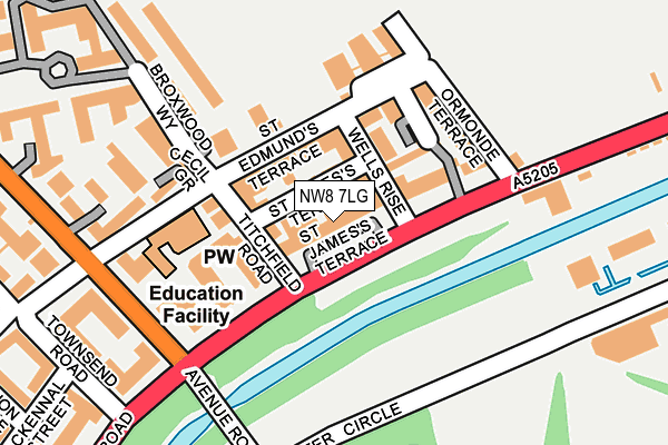 NW8 7LG map - OS OpenMap – Local (Ordnance Survey) NW8 7LG map - OS OpenMap – Local (Ordnance Survey)