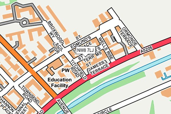 NW8 7LJ map - OS OpenMap – Local (Ordnance Survey) NW8 7LJ map - OS OpenMap – Local (Ordnance Survey)
