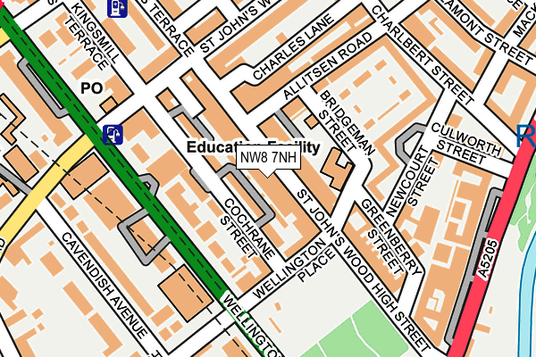 NW8 7NH map - OS OpenMap – Local (Ordnance Survey) NW8 7NH map - OS OpenMap – Local (Ordnance Survey)