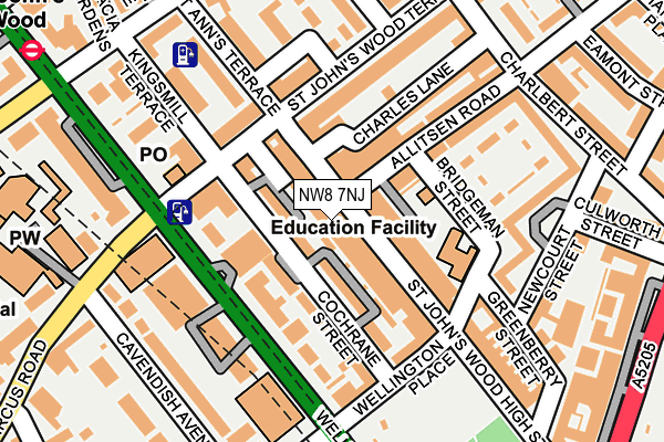 NW8 7NJ map - OS OpenMap – Local (Ordnance Survey) NW8 7NJ map - OS OpenMap – Local (Ordnance Survey)