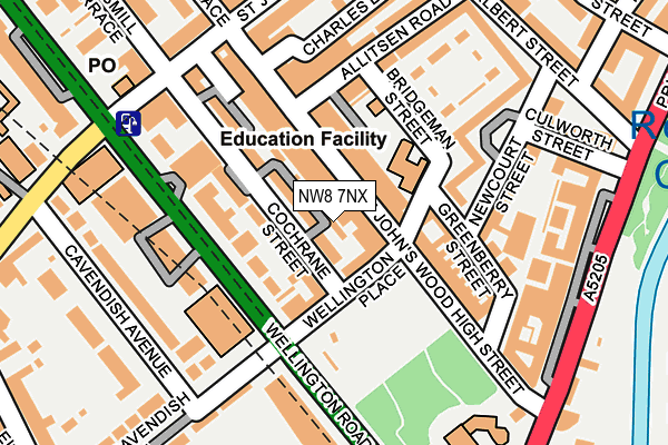 NW8 7NX map - OS OpenMap – Local (Ordnance Survey) NW8 7NX map - OS OpenMap – Local (Ordnance Survey)