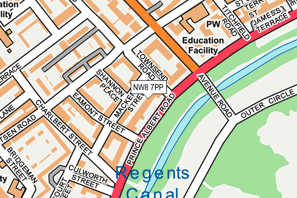 NW8 7PP map - OS OpenMap – Local (Ordnance Survey) NW8 7PP map - OS OpenMap – Local (Ordnance Survey)