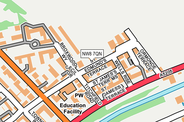 NW8 7QN map - OS OpenMap – Local (Ordnance Survey) NW8 7QN map - OS OpenMap – Local (Ordnance Survey)