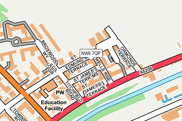NW8 7QP map - OS OpenMap – Local (Ordnance Survey)