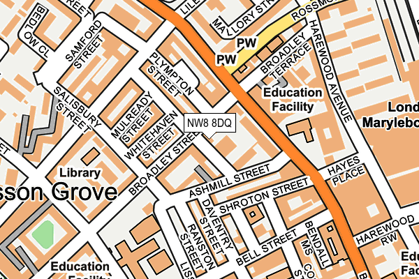 NW8 8DQ map - OS OpenMap – Local (Ordnance Survey) NW8 8DQ map - OS OpenMap – Local (Ordnance Survey)