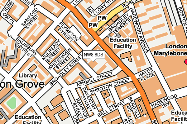 NW8 8DS map - OS OpenMap – Local (Ordnance Survey)
