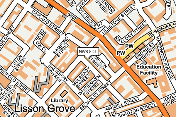 NW8 8DT map - OS OpenMap – Local (Ordnance Survey) NW8 8DT map - OS OpenMap – Local (Ordnance Survey)