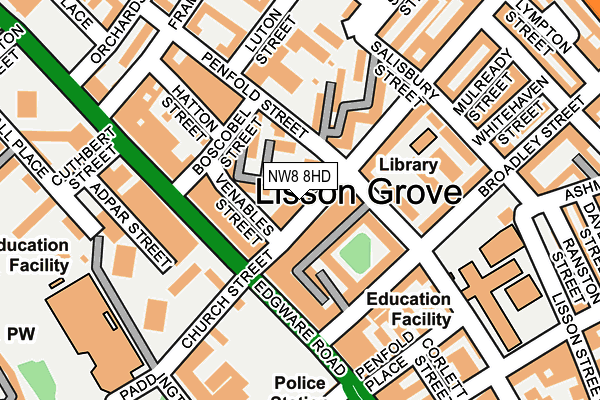 NW8 8HD map - OS OpenMap – Local (Ordnance Survey)