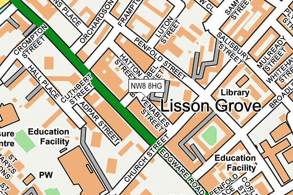 NW8 8HG map - OS OpenMap – Local (Ordnance Survey) NW8 8HG map - OS OpenMap – Local (Ordnance Survey)
