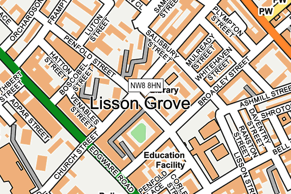 NW8 8HN map - OS OpenMap – Local (Ordnance Survey) NW8 8HN map - OS OpenMap – Local (Ordnance Survey)