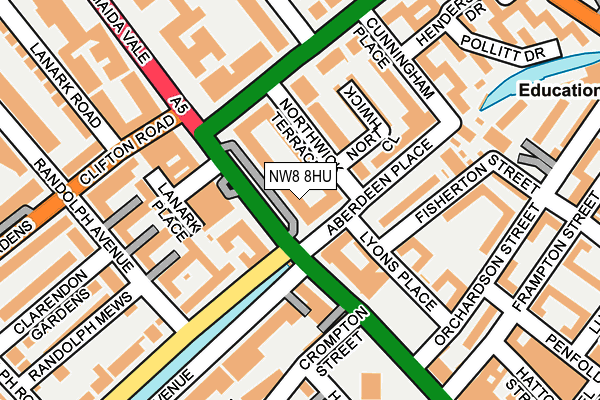 NW8 8HU map - OS OpenMap – Local (Ordnance Survey) NW8 8HU map - OS OpenMap – Local (Ordnance Survey)
