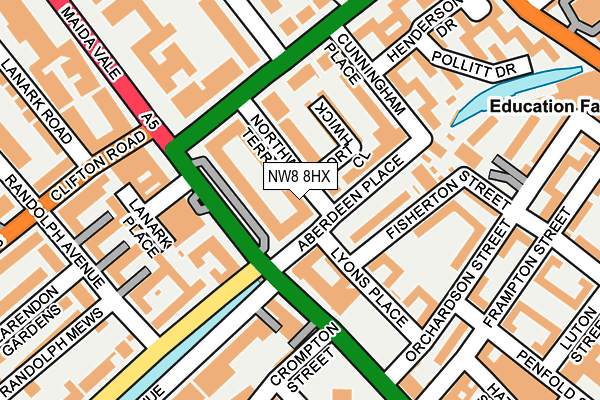 NW8 8HX map - OS OpenMap – Local (Ordnance Survey) NW8 8HX map - OS OpenMap – Local (Ordnance Survey)