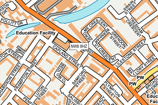 NW8 8HZ map - OS OpenMap – Local (Ordnance Survey) NW8 8HZ map - OS OpenMap – Local (Ordnance Survey)