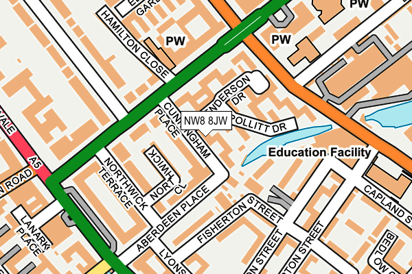 NW8 8JW map - OS OpenMap – Local (Ordnance Survey) NW8 8JW map - OS OpenMap – Local (Ordnance Survey)